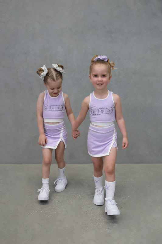 LUXE LILAC RHINESTONE SCRUNCHIES