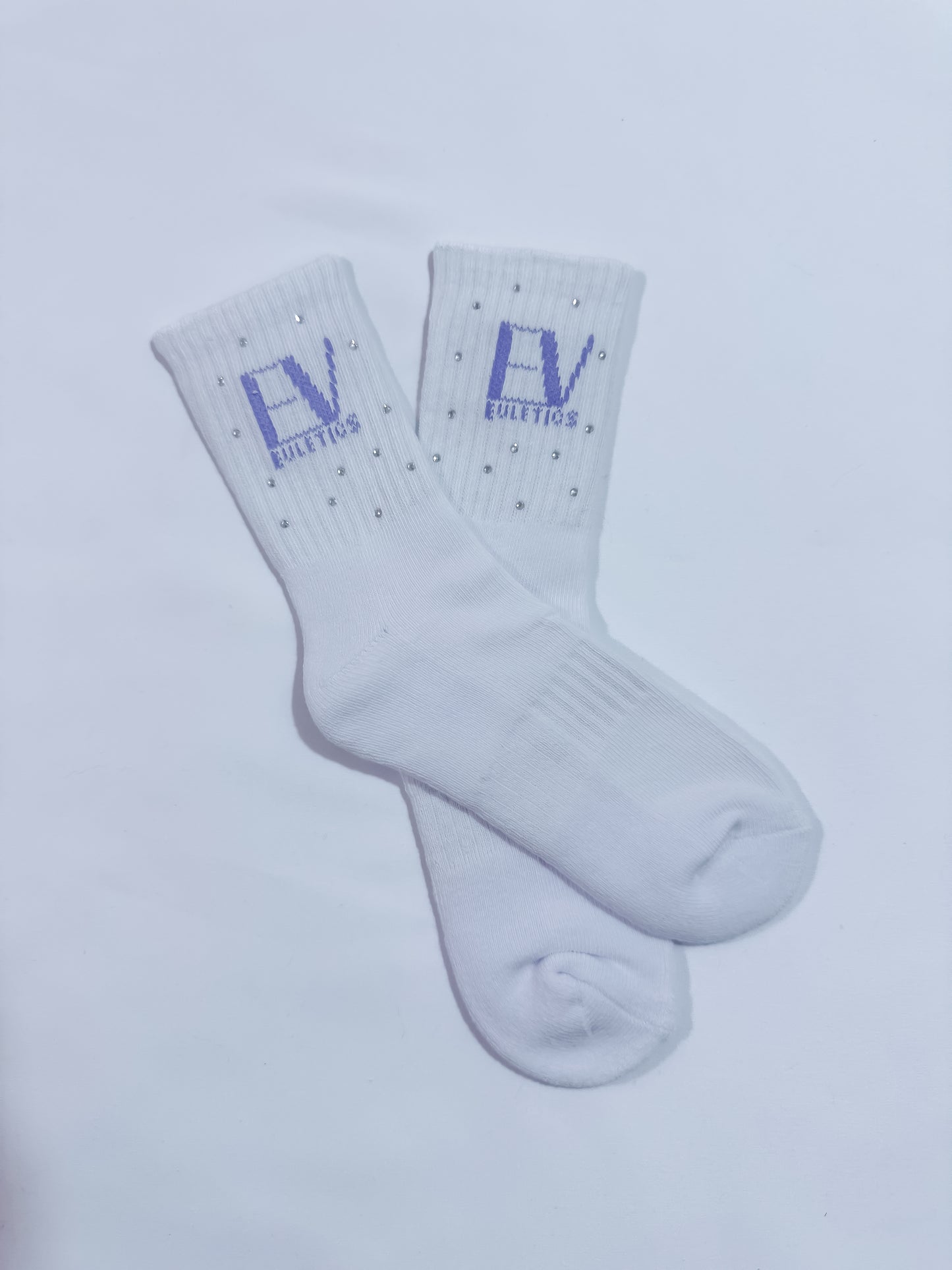LUXE LILAC RHINESTONE CREW SOCKS