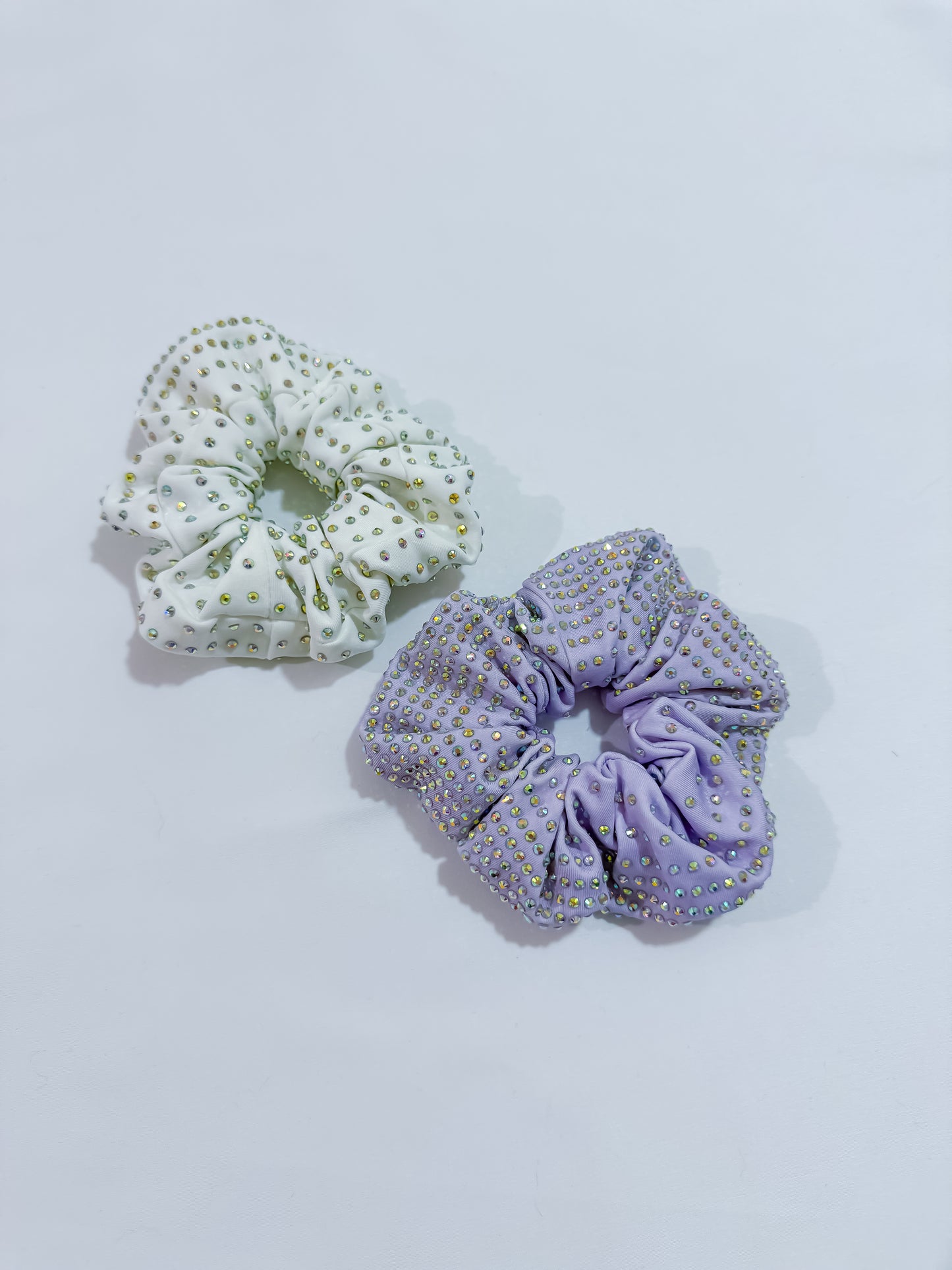 LUXE LILAC RHINESTONE SCRUNCHIES